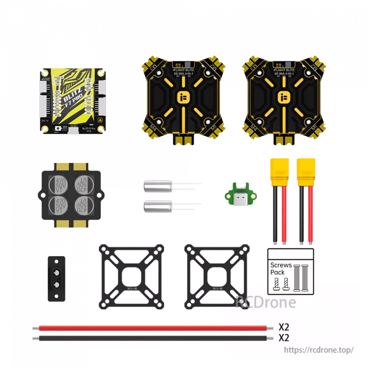 iFlight BLITZ F7 Pro: контроллер полёта + 4-в-1 ESC E80 Pro с CNC алюминиевой крышкой iFlight BLITZ F7 Pro: контроллер полёта + 4-в-1 ESC E80 Pro с CNC алюминиевой крышкой
