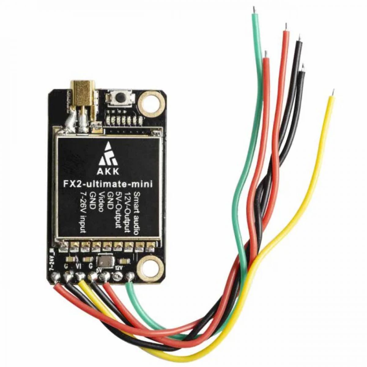 AKK FX2-ultimate-mini VTX — 5.8ГГц, 8 каналов, 10км, 25-1200мВт, FPV видеопередатчик, Smart Audio AKK FX2-ultimate-mini VTX — 5.8ГГц, 8 каналов, 10км, 25-1200мВт, FPV видеопередатчик, Smart Audio