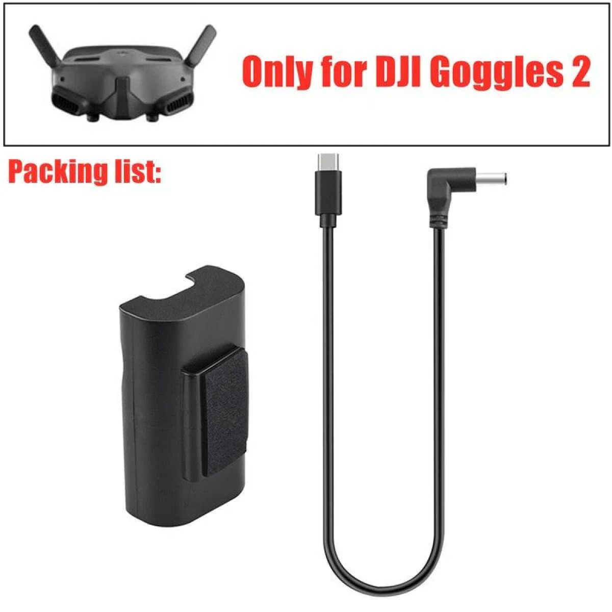 Кабель питания 30/130CM для DJI FPV Goggles 2/V2 — Быстрая зарядка для FPV очков 2/V2 Кабель питания 30/130CM для DJI FPV Goggles 2/V2 — Быстрая зарядка для FPV очков 2/V2