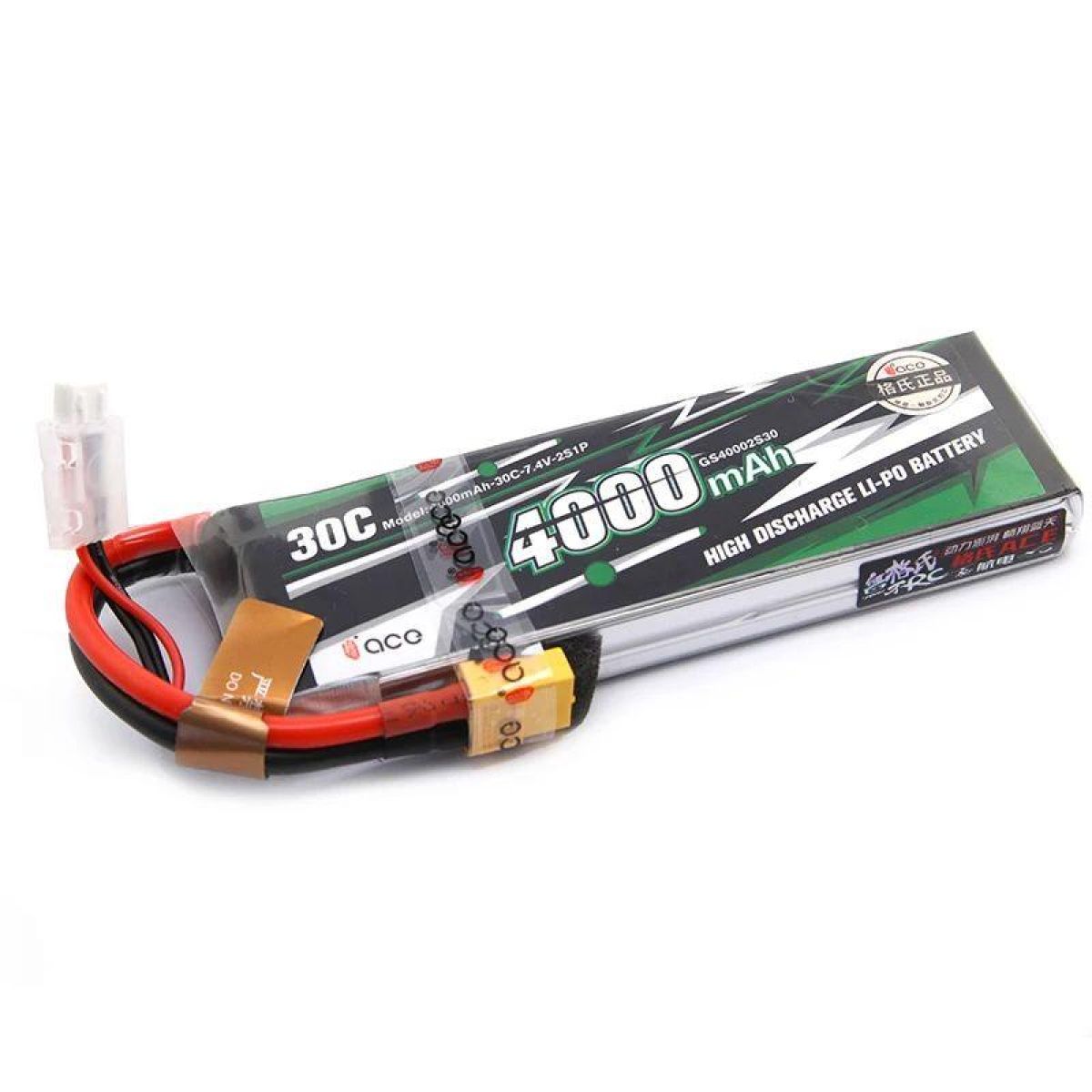 Аккумулятор Gens ACE LiPo 2S 7.4В 800–4000мАч 30C/45C с разъемом T/XT60 Аккумулятор Gens ACE LiPo 2S 7.4В 800–4000мАч 30C/45C с разъемом T/XT60