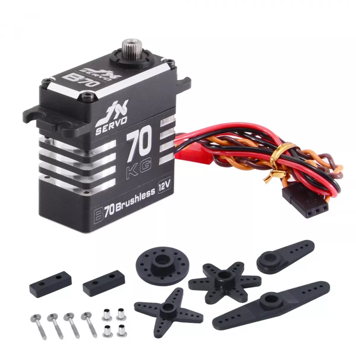 JX Servo B70 – 12В 72КГ, полностью металлический бесщёточный серво для RC гоночных дронов JX Servo B70 – 12В 72КГ, полностью металлический бесщёточный серво для RC гоночных дронов