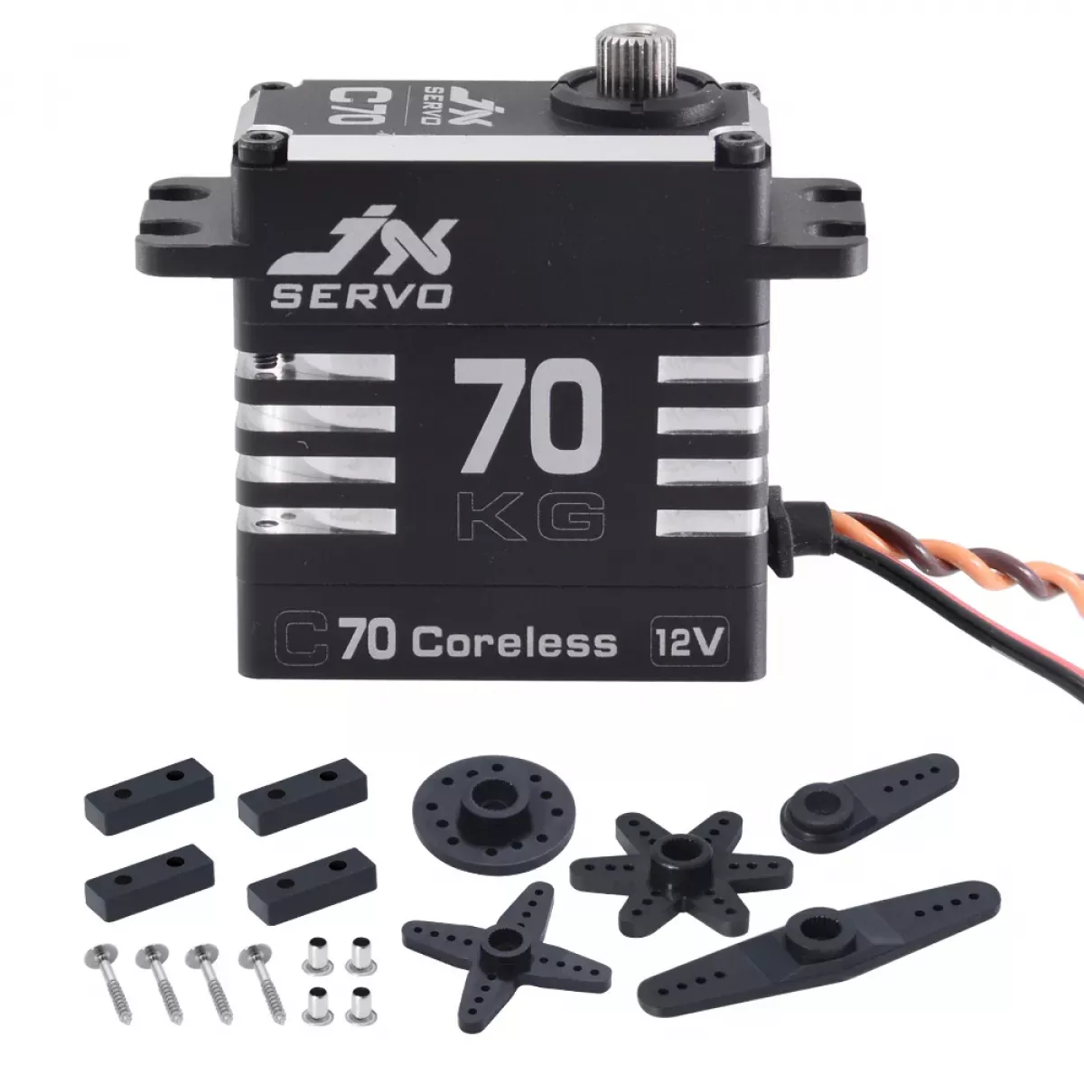 JX Servo B70 – 12В 72КГ, полностью металлический бесщёточный серво для RC гоночных дронов JX Servo B70 – 12В 72КГ, полностью металлический бесщёточный серво для RC гоночных дронов