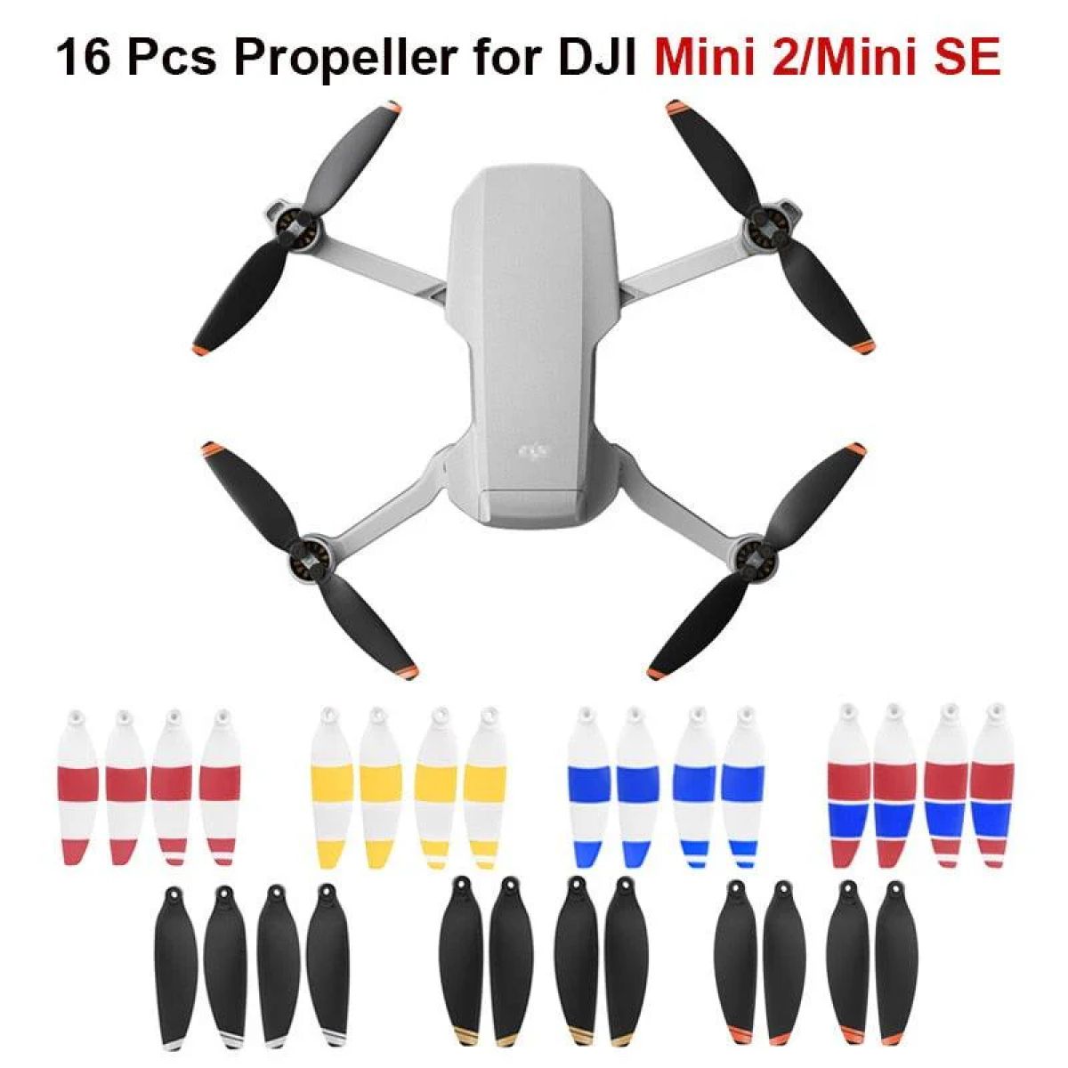 16 шт. пропеллеров 4726 для DJI Mavic Mini 2/SE — лопасти, винты, аксессуары для дрона 16 шт. пропеллеров 4726 для DJI Mavic Mini 2/SE — лопасти, винты, аксессуары для дрона