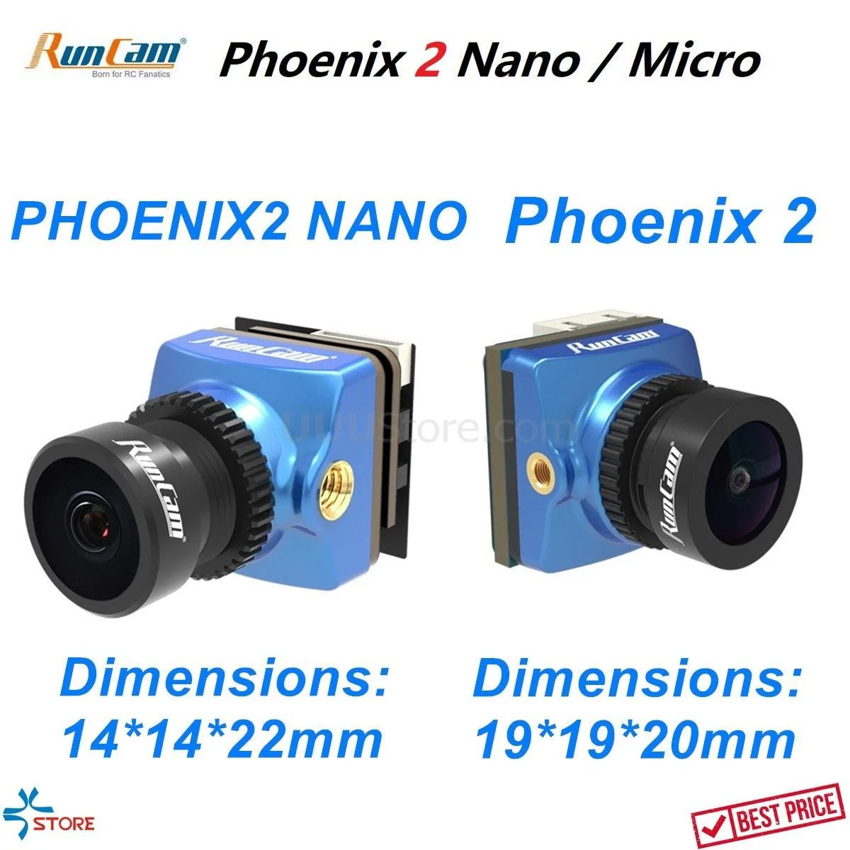 RunCam Phoenix 2 Аналоговая FPV-камера 1000TVL 2.1мм 16:9/4:3 Micro/Nano PAL NTSC для FPV дронов RunCam Phoenix 2 Аналоговая FPV-камера 1000TVL 2.1мм 16:9/4:3 Micro/Nano PAL NTSC для FPV дронов